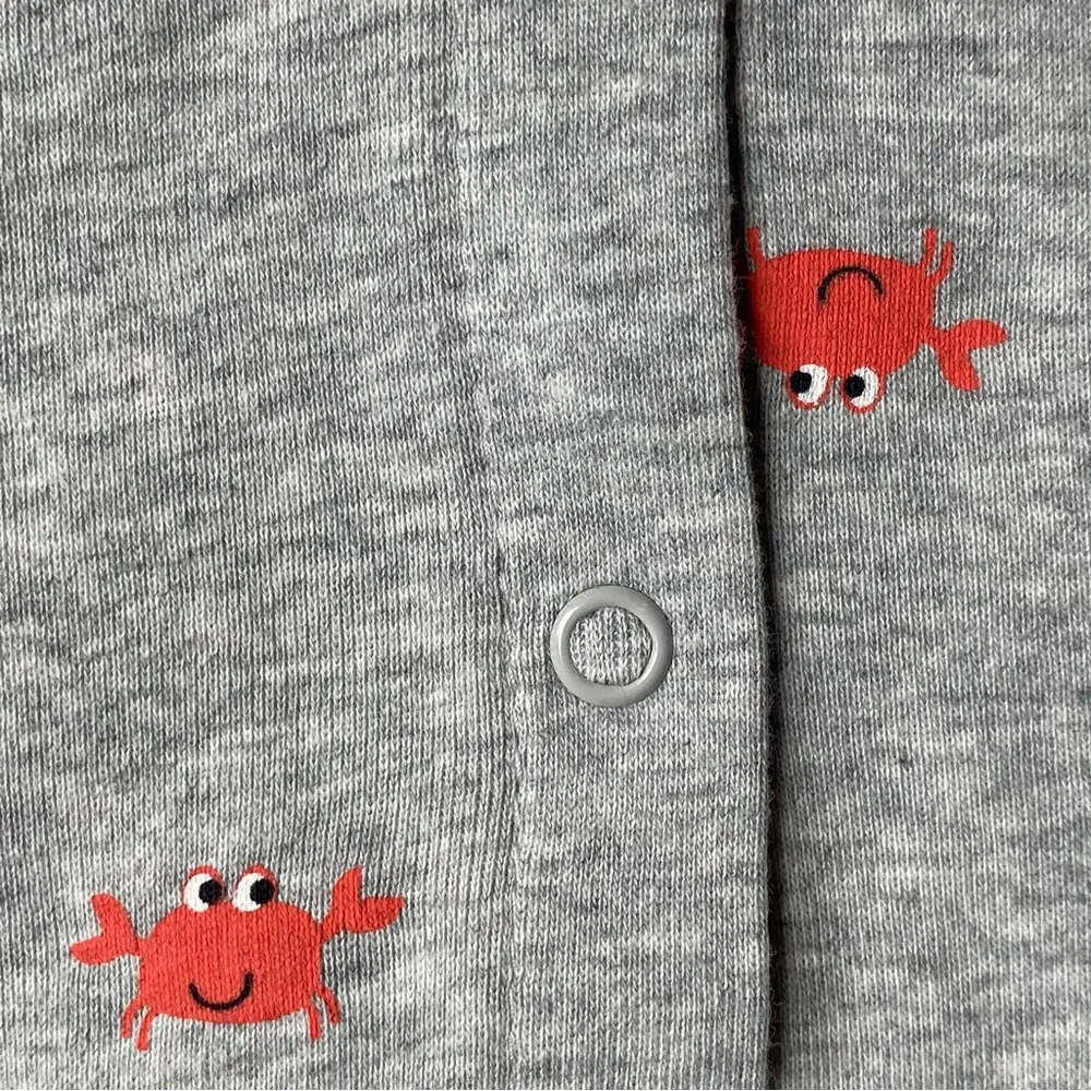 Crab Outfit 3 Months Carter's One Piece New NWT Romper Gray Oceans Crabs